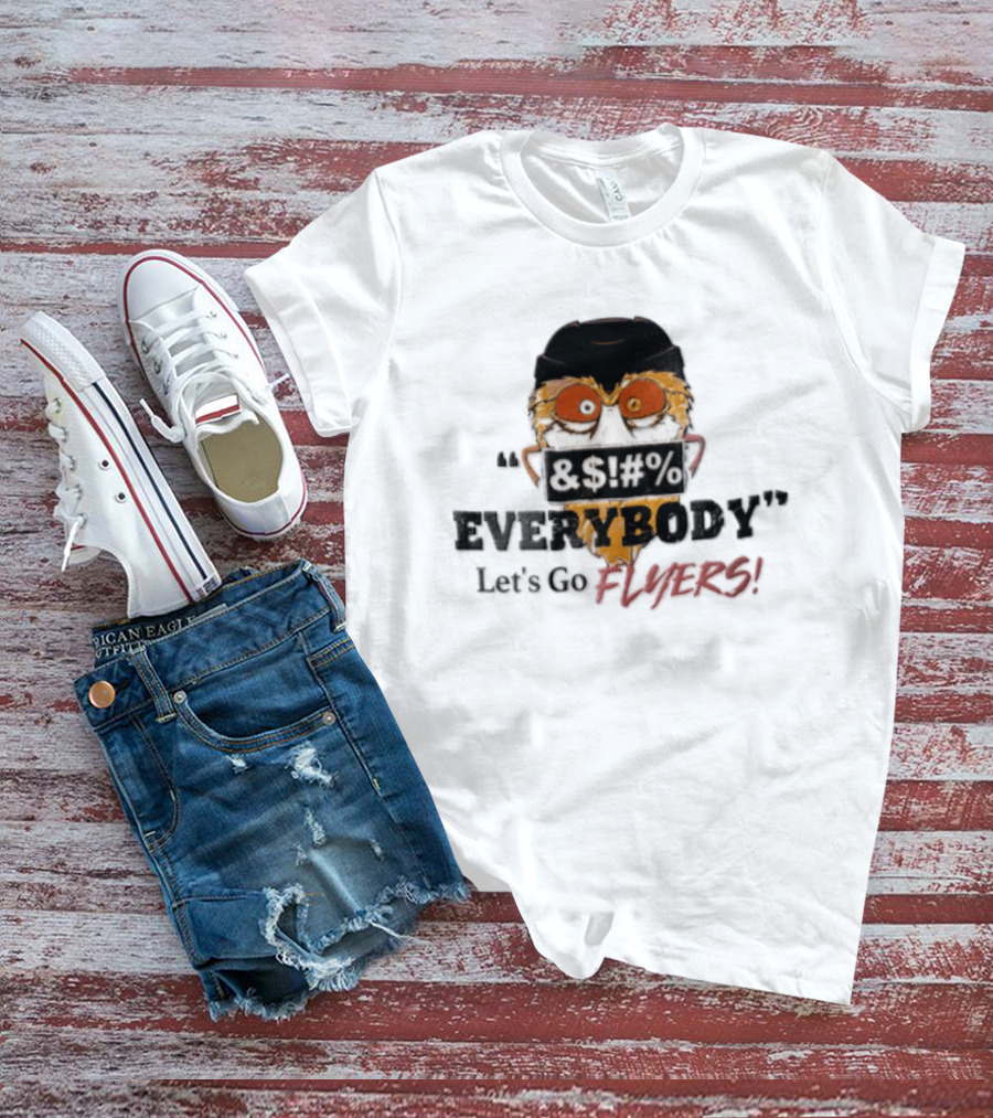 Gritty Flyers Everybody Let's Go NHL Philadelphia Hockey Helmet Cartoon T-Shirt