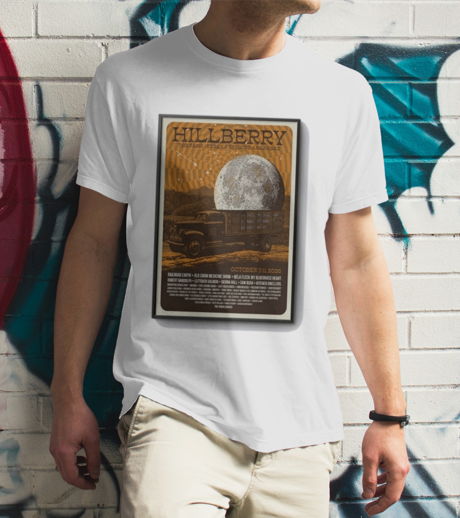 Hillberry Festival 2026 The Farm Eureka Springs Arkansas October 7 11 Railroad Earth Old Crow Medicine Show Bella Fleck T-Shirt