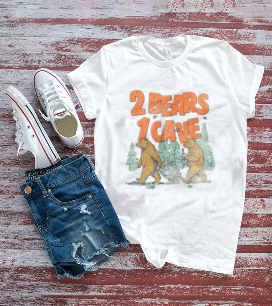 YMH Studios 2 Bears 1 Cave Carrying Keg In Forest T-Shirt