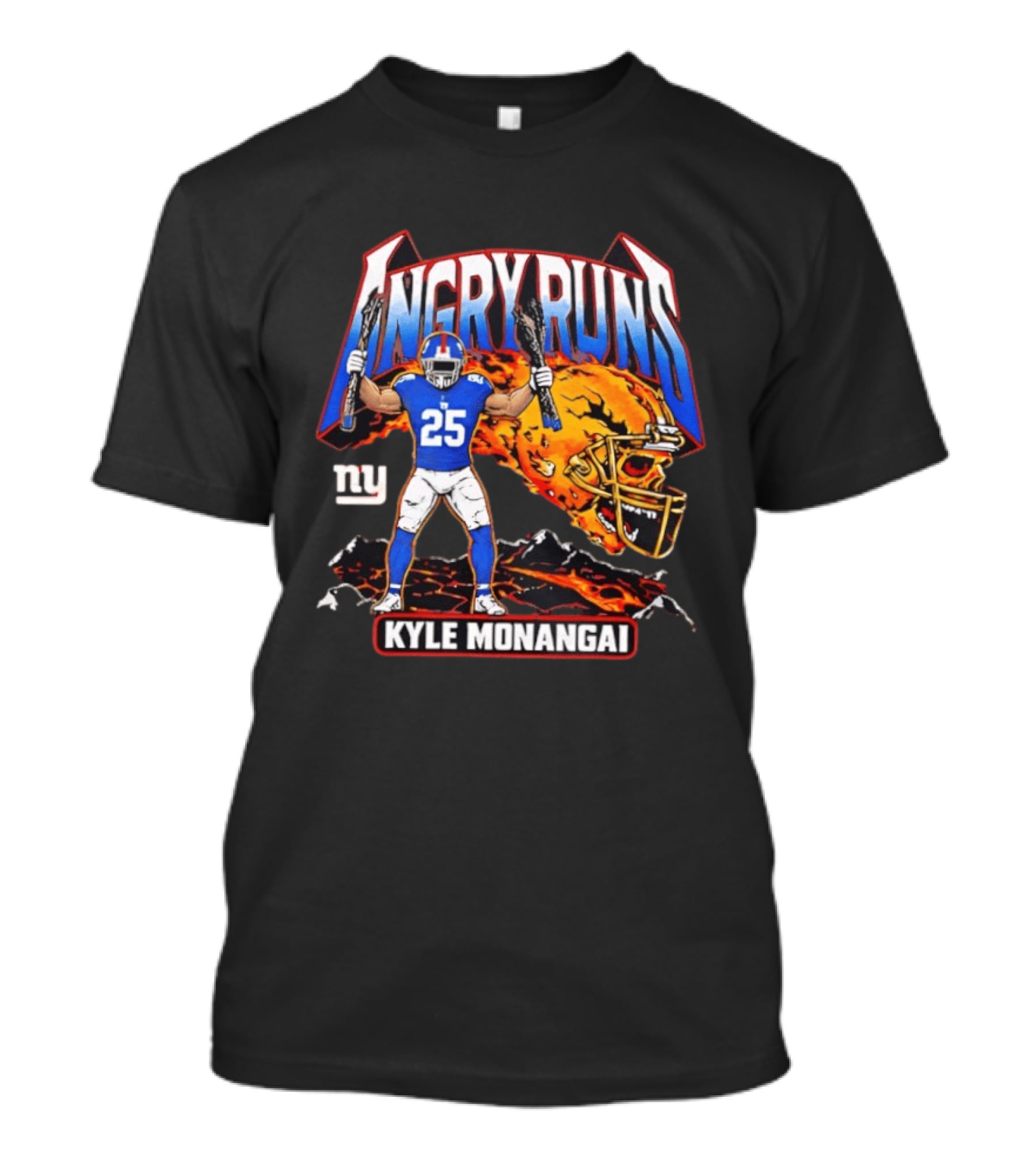 Angry Runs Kyle Monangai 25 Explosive Football T-Shirt