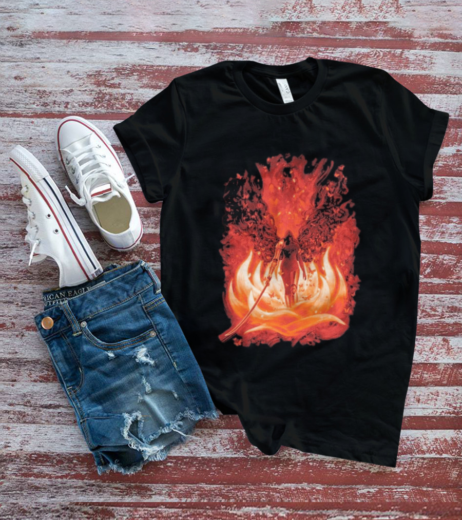Elden Ring Scarlet Bloom Sword Woman Fiery Flower T-Shirt