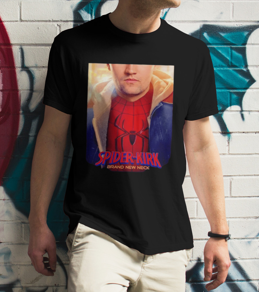 Spider Kirk Brand New Neck Spider Man X Charlie Kirk T-Shirt