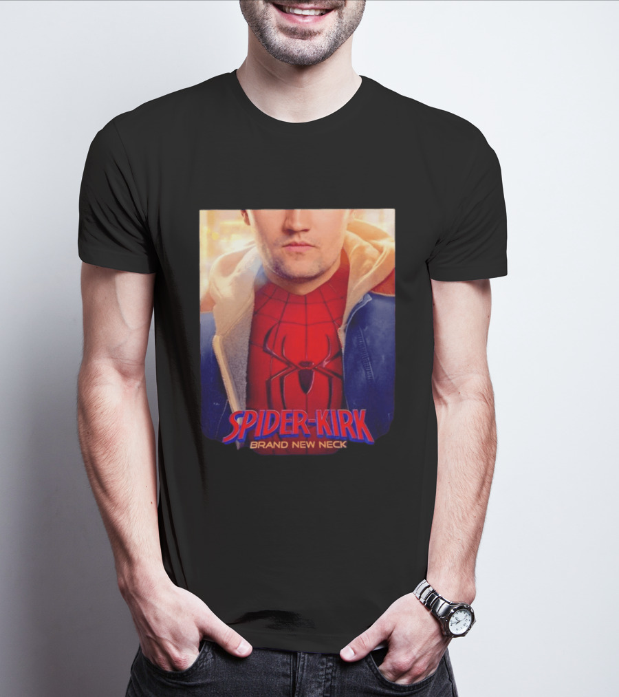 Spider Kirk Brand New Neck Spider Man X Charlie Kirk T-Shirt