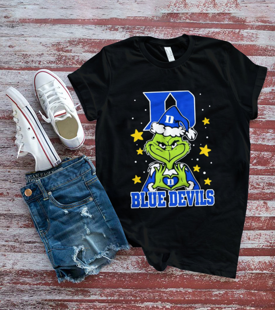 Grinch Christmas Duke Blue Devils NCAA T-Shirt