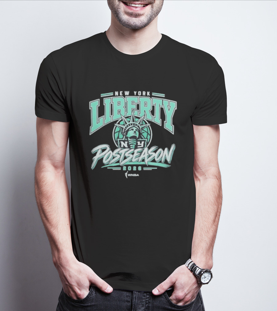 New York Liberty WNBA 2026 Playoffs Statue Of Liberty T-Shirt