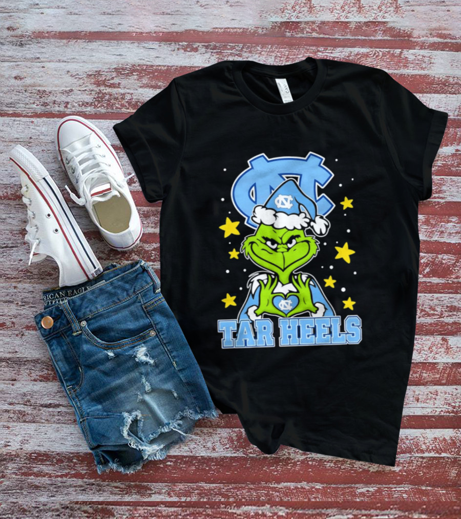UNC Tar Heels Grinch Christmas NC T-Shirt