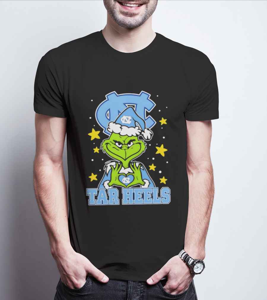 UNC Tar Heels Grinch Christmas NC T-Shirt