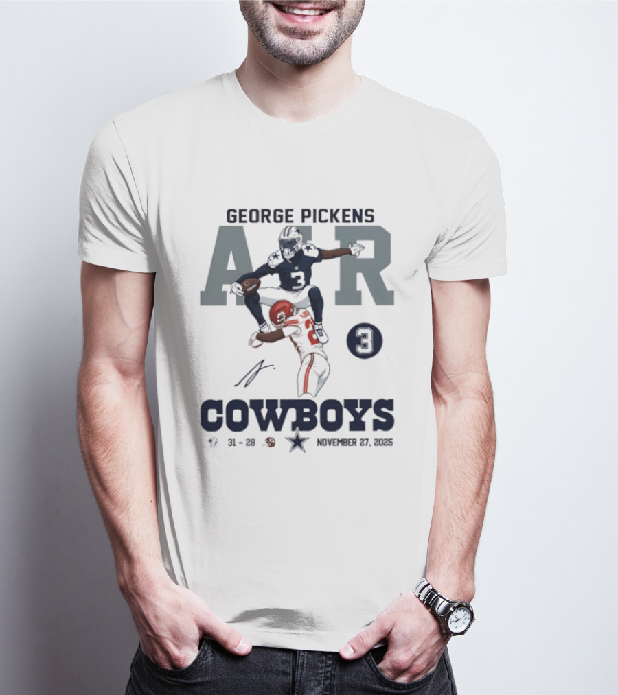 George Pickens Cowboys Air 11 30 23 T-Shirt