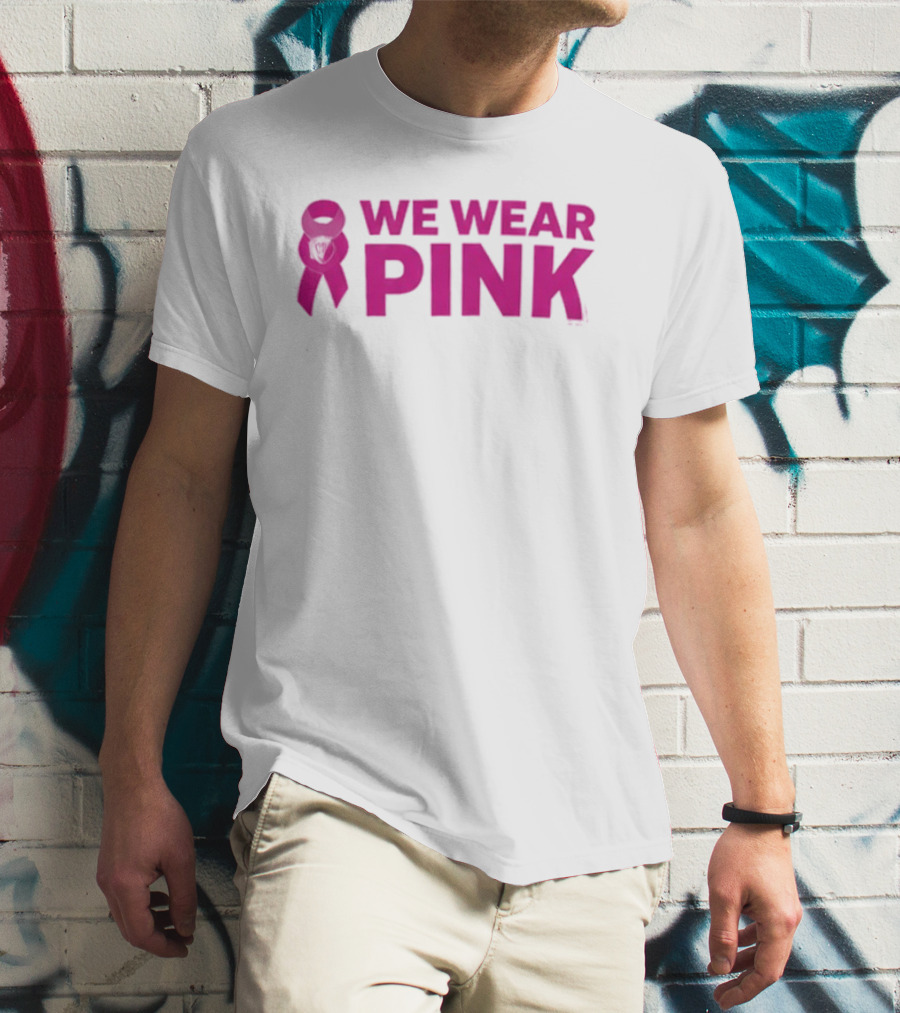 Memphis Grizzlies We Wear Pink Breast Cancer Awareness Support T-Shirt