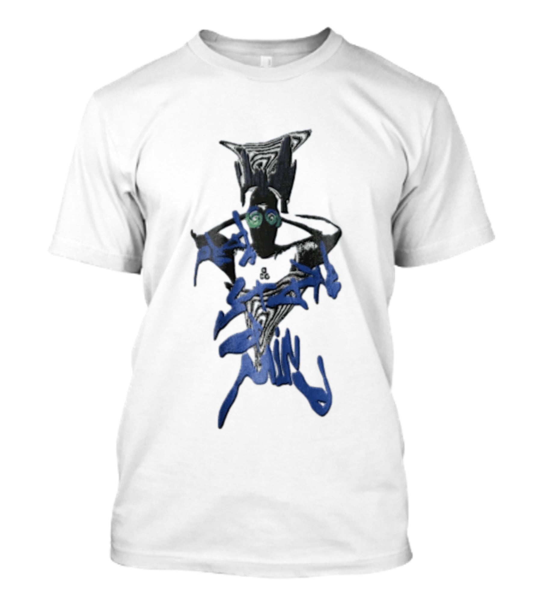 Peak State Of Mind Swirling Eyes Abstract Figure Hands On Head T-Shirt