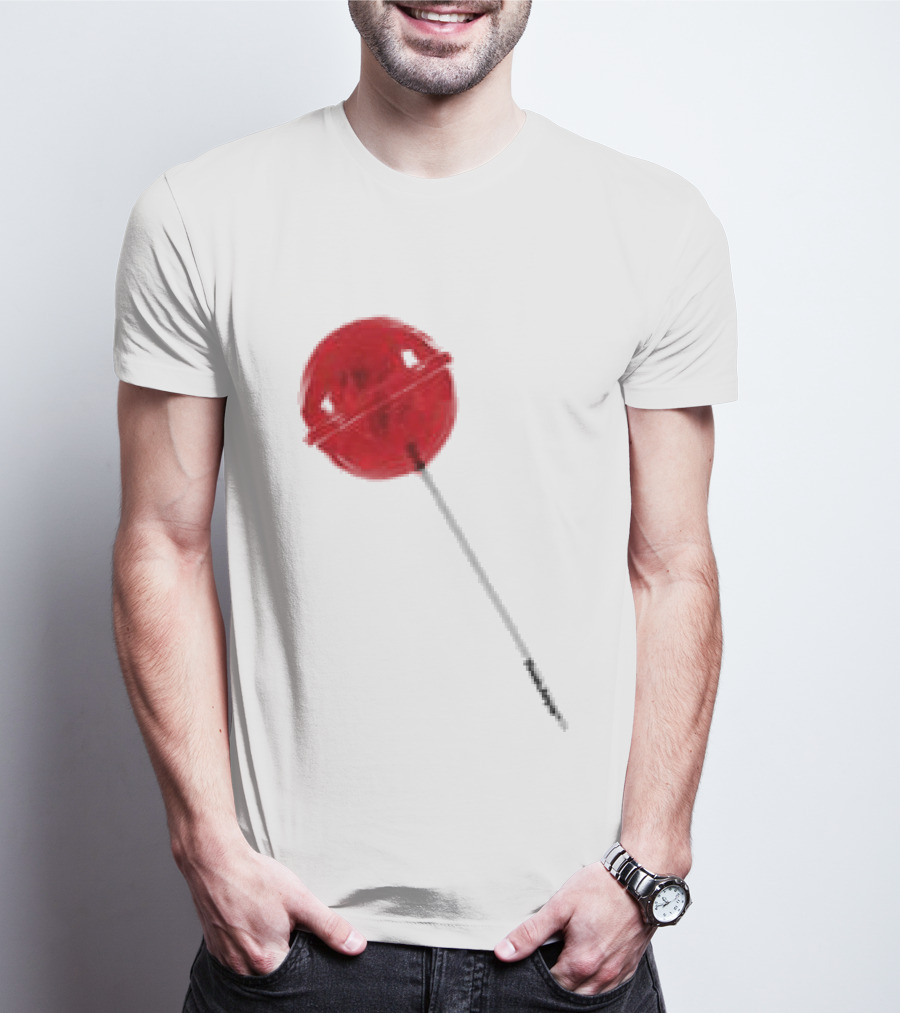 Twojeys Lollipop White Red Candy Stick T-Shirt