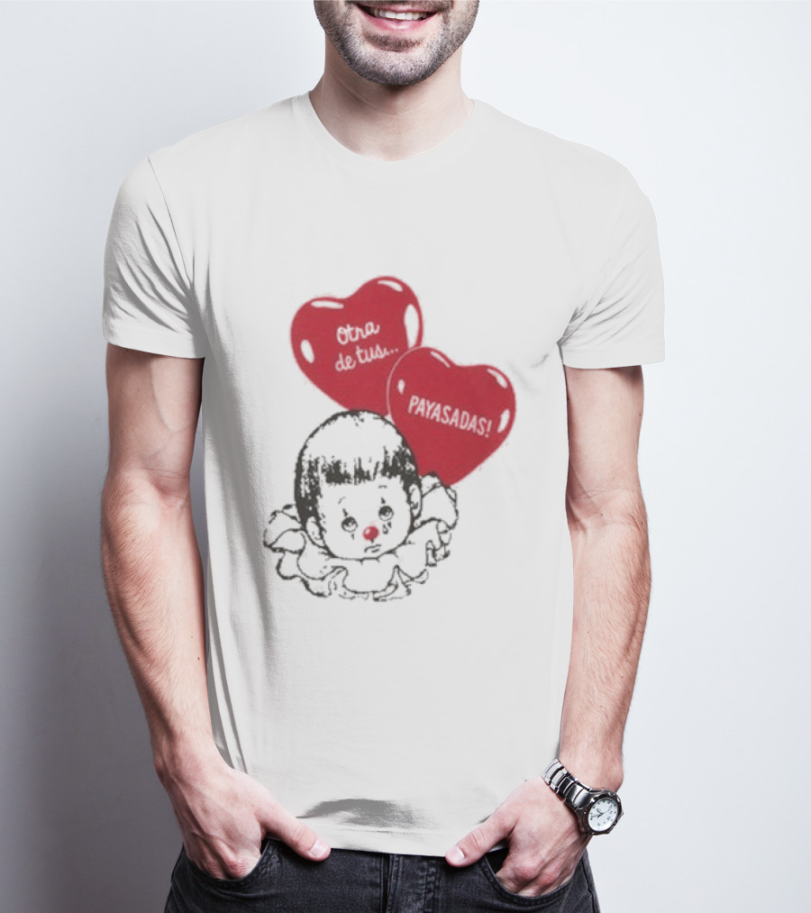Willy Chavarria Payasadas Red Heart Balloons And Child Clown T-Shirt