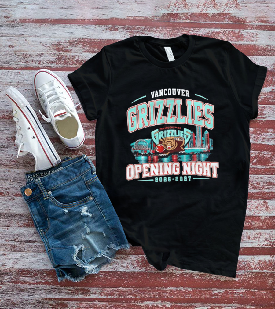 Vancouver Grizzlies Opening Night 2026 2027 City Skyline T-Shirt
