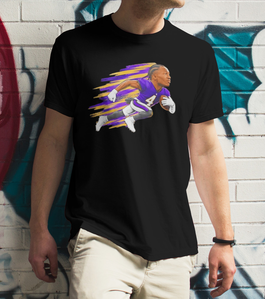 Baltimore Ravens Zay Flowers Run 4 Run NFL Cartoon T-Shirt