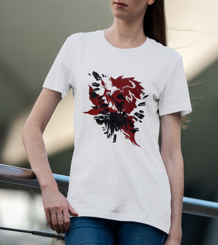 Bastion The Kid Red Silhouette Gaming T-Shirt