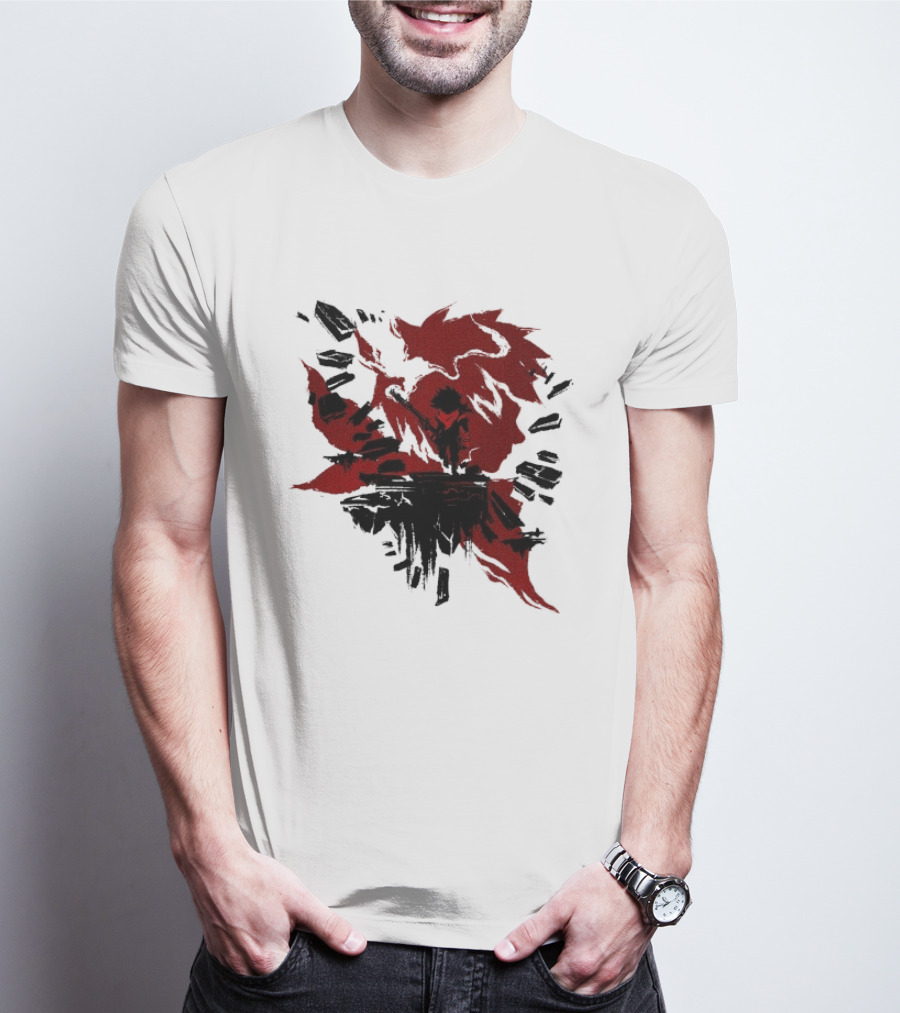 Bastion The Kid Red Silhouette Gaming T-Shirt
