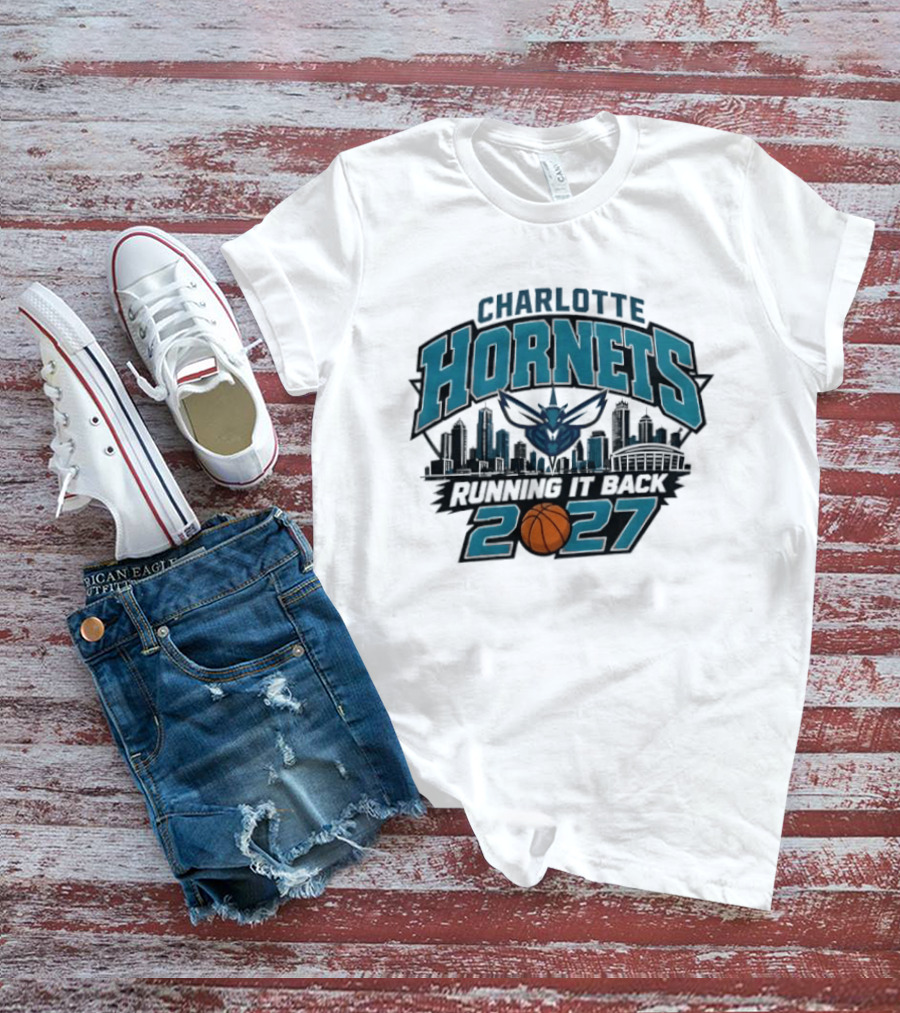 Charlotte Hornets 2027 Skyline Running It Back NBA T-Shirt