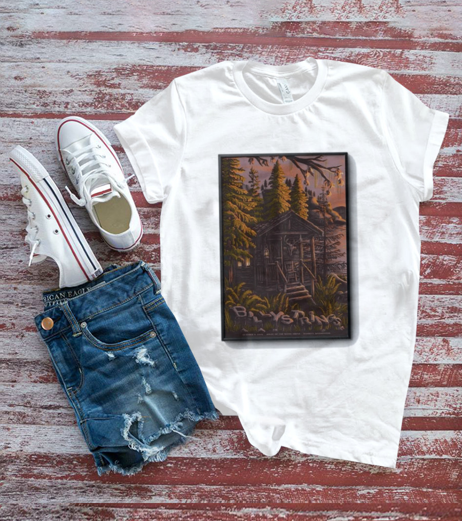 Billy Strings Concert Angel Of The Winds Arena Everett WA Oct 9 2026 Cabin Scene T-Shirt