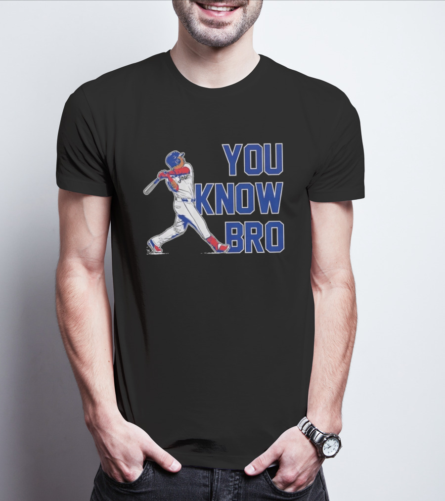 Cleveland Guardians Jose Ramirez You Know Bro Swing Baseball T-Shirt