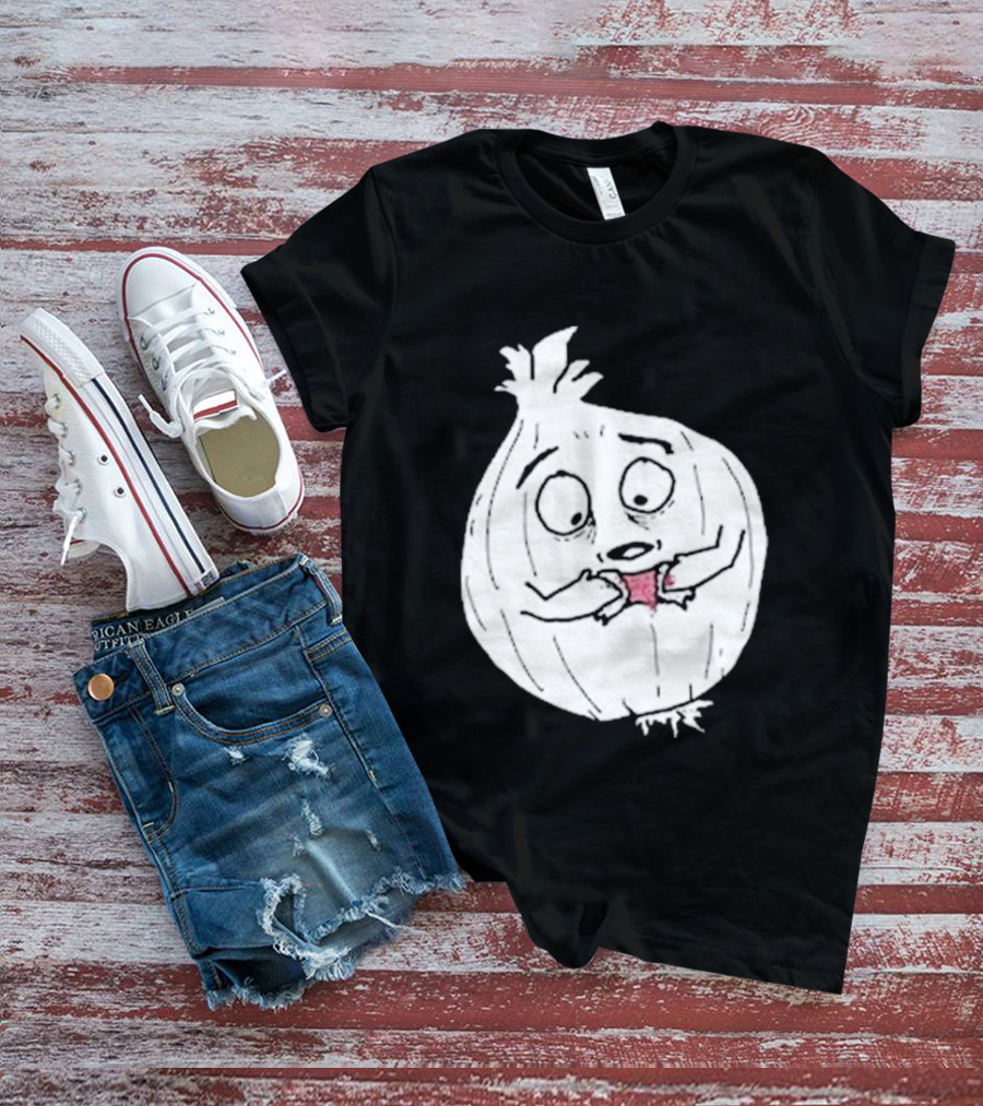 Garlic Shrinkage Funny Cartoon Onion T-Shirt
