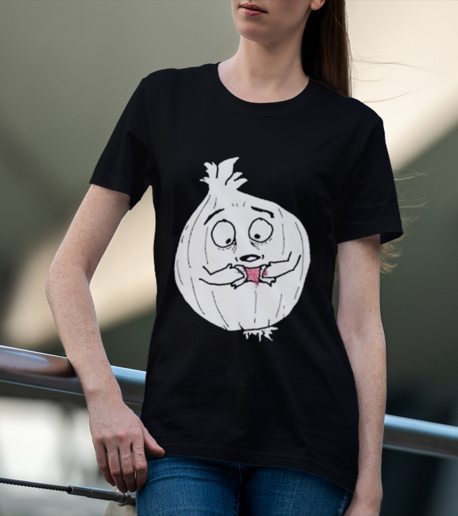 Garlic Shrinkage Funny Cartoon Onion T-Shirt