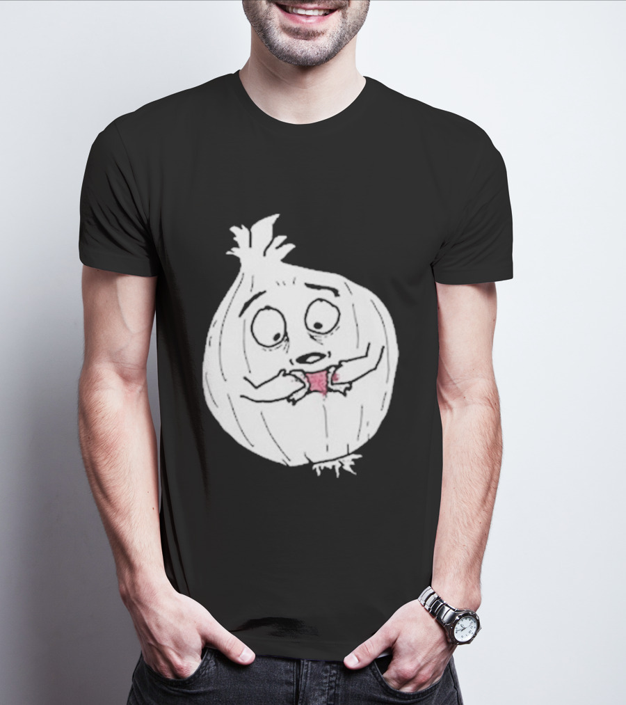 Garlic Shrinkage Funny Cartoon Onion T-Shirt
