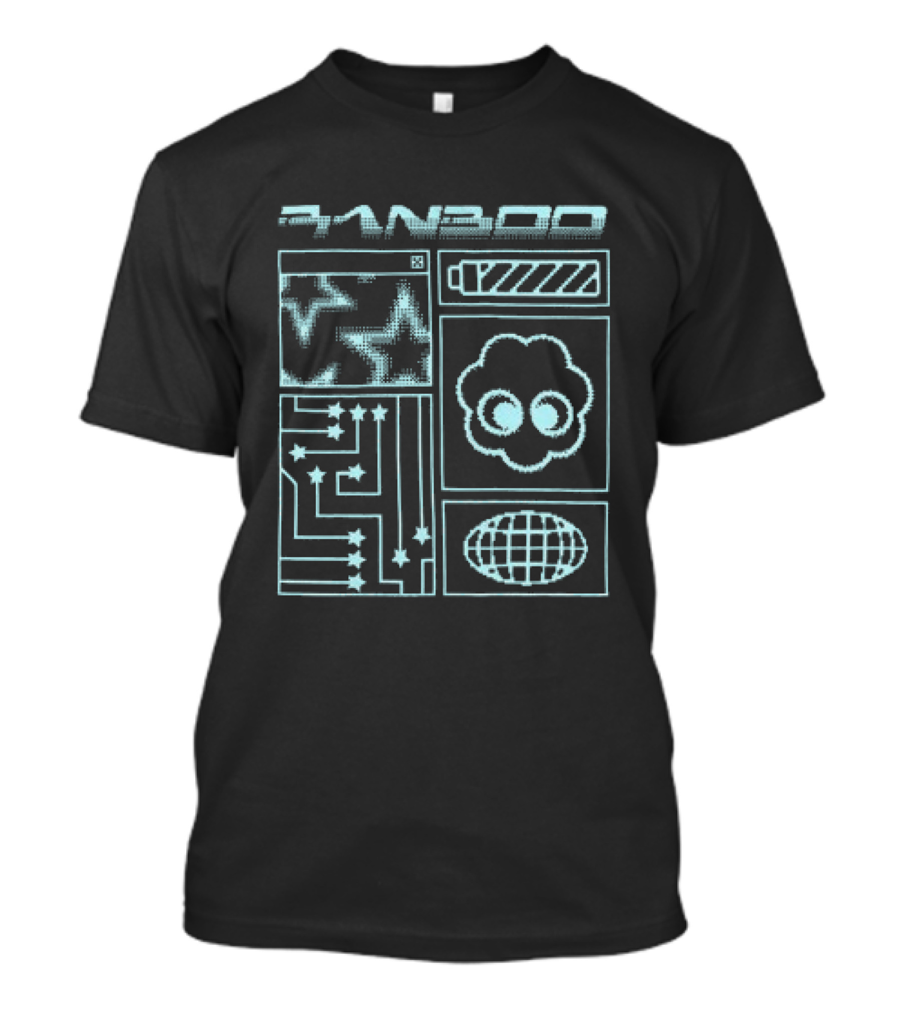Ranboo Pop Up Circuit Stars Cloud And Globe T-Shirt