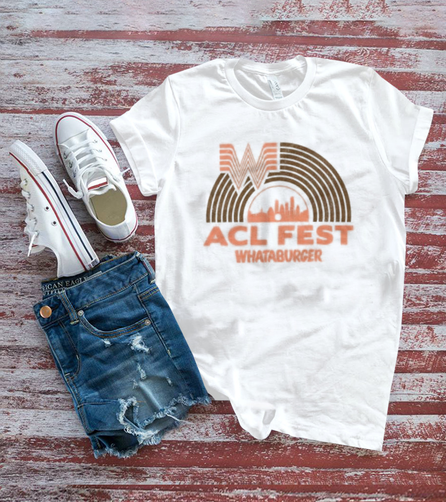 ACL Fest Whataburger Collaboration With Austin City Limits Music Festival Record T-Shirt