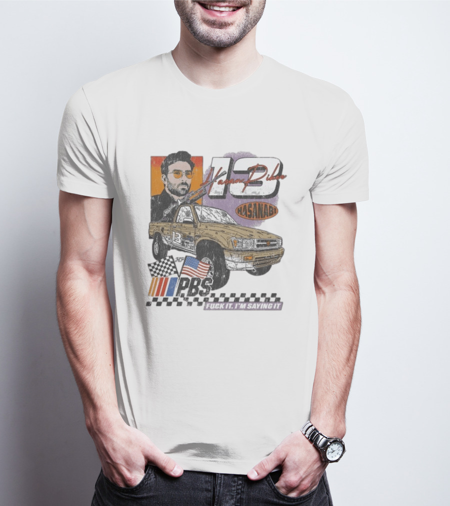 Hasan Piker Hasanabi 13 Racing Car Checkered Flag PRS USA Flag Comrade T-Shirt
