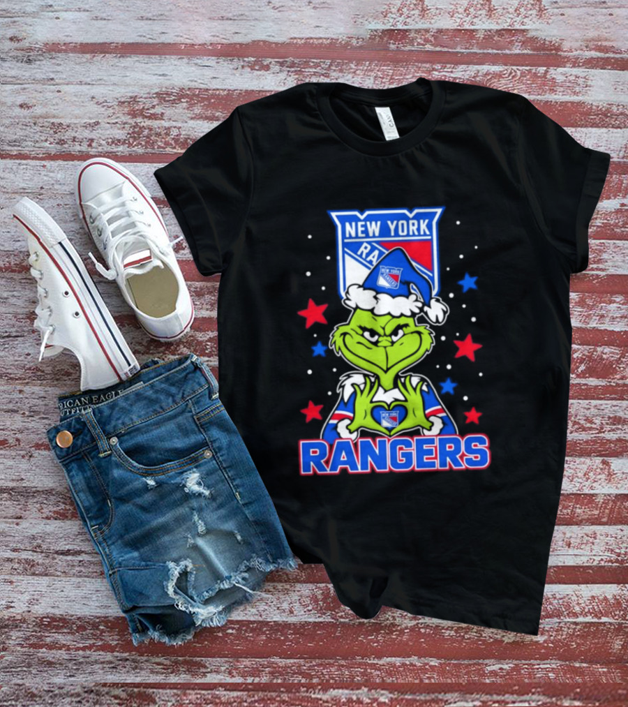New York Rangers Christmas NHL Grinch Fan T-Shirt