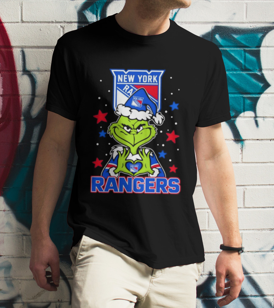 New York Rangers Christmas NHL Grinch Fan T-Shirt