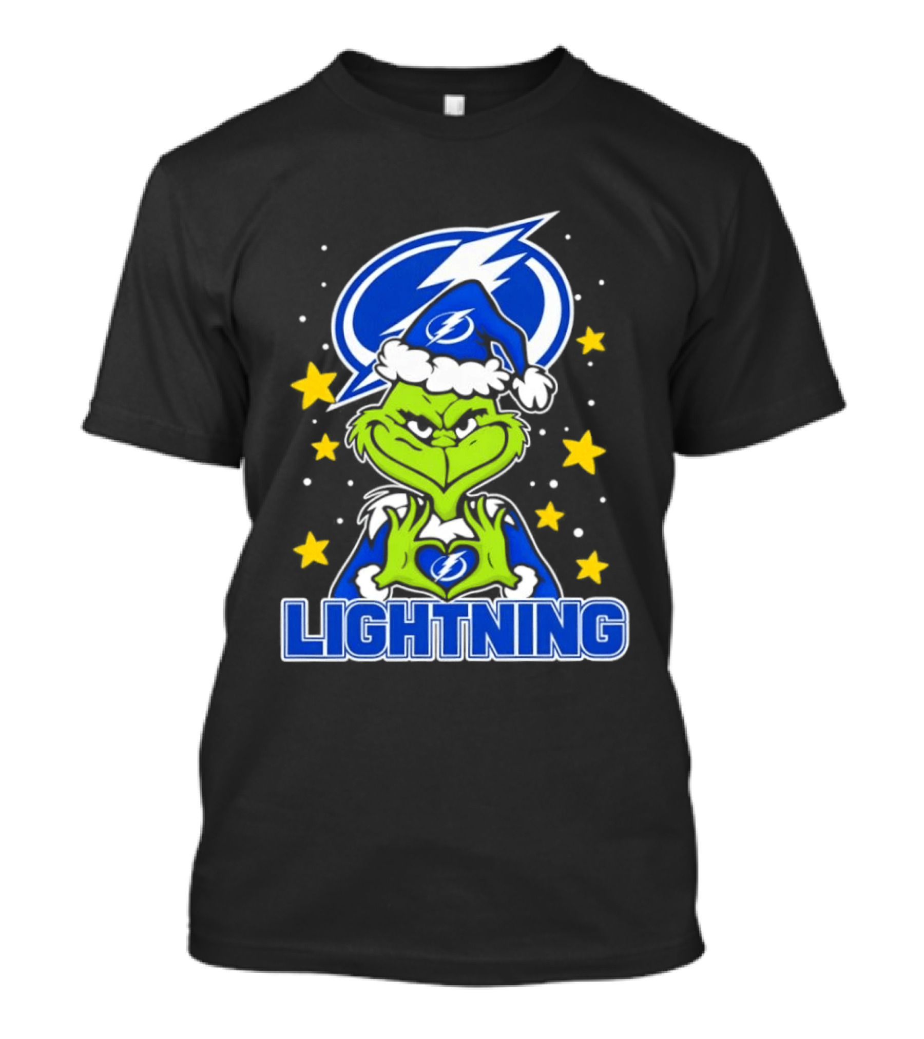 Tampa Bay Lightning Christmas Grinch Holiday Fan T-Shirt