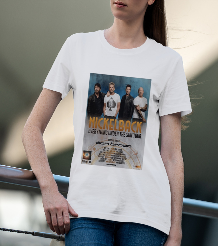 Nickelback October 2026 Everything Under The Sun Tour Dates Featuring Don Broco T-Shirt
