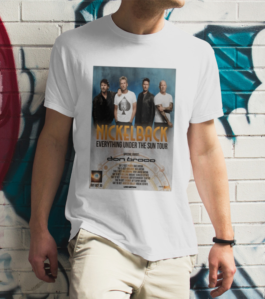 Nickelback October 2026 Everything Under The Sun Tour Dates Featuring Don Broco T-Shirt