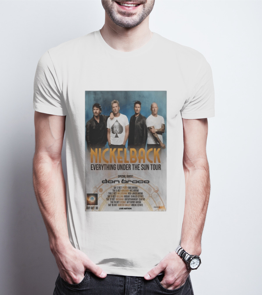 Nickelback October 2026 Everything Under The Sun Tour Dates Featuring Don Broco T-Shirt