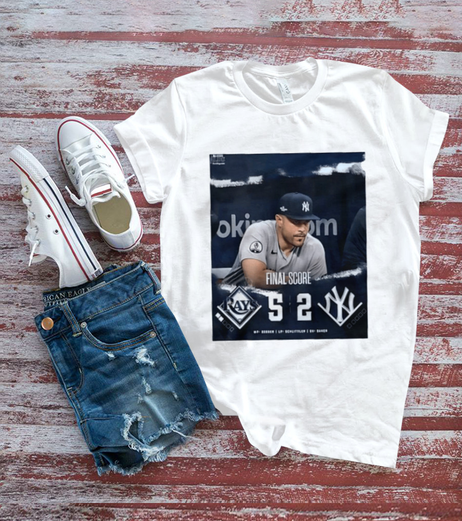 Final Score Tampa Bay Rays 5 New York Yankees 2 ALDS T-Shirt