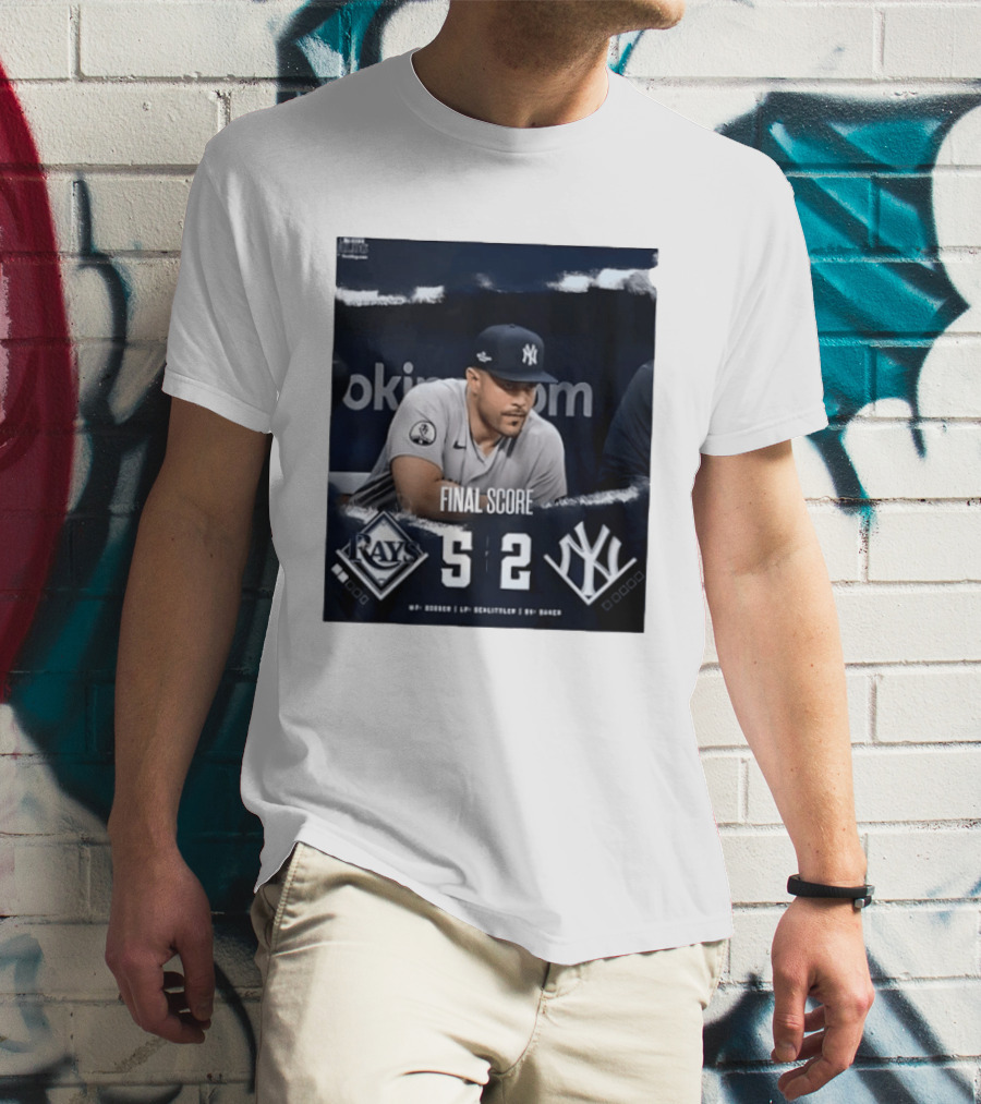Final Score Tampa Bay Rays 5 New York Yankees 2 ALDS T-Shirt