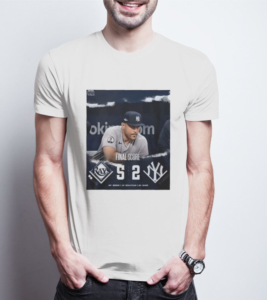 Final Score Tampa Bay Rays 5 New York Yankees 2 ALDS T-Shirt