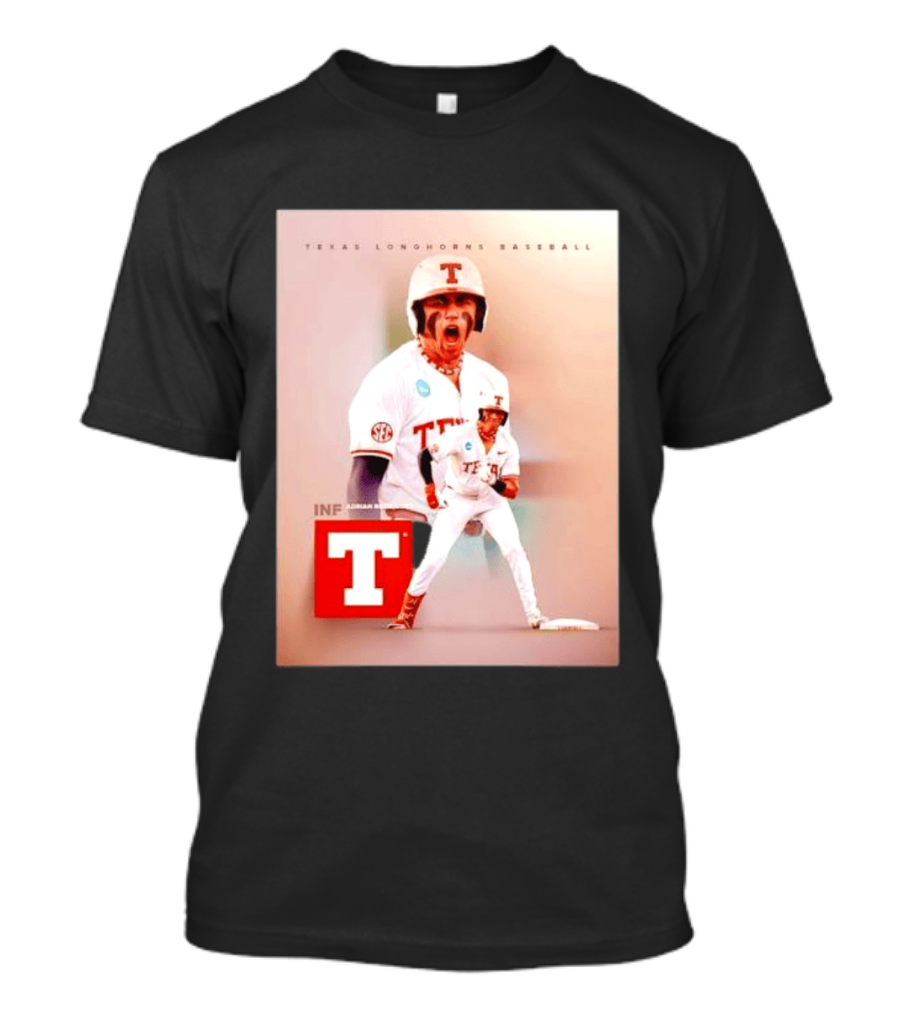 Adrian Rodriguez INF Texas Longhorns Baseball Team T-Shirt
