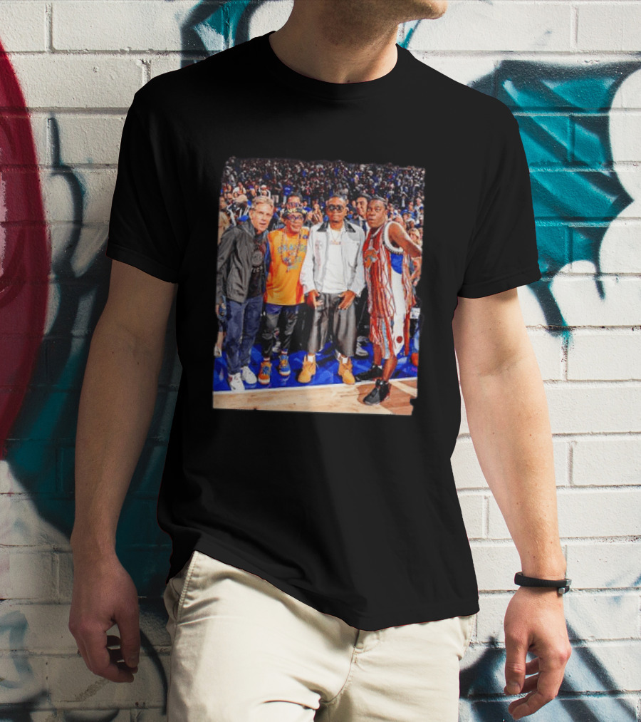 Ben Stiller Spike Lee Nas Tracy Morgan New York Knicks Courtside Celebrities T-Shirt