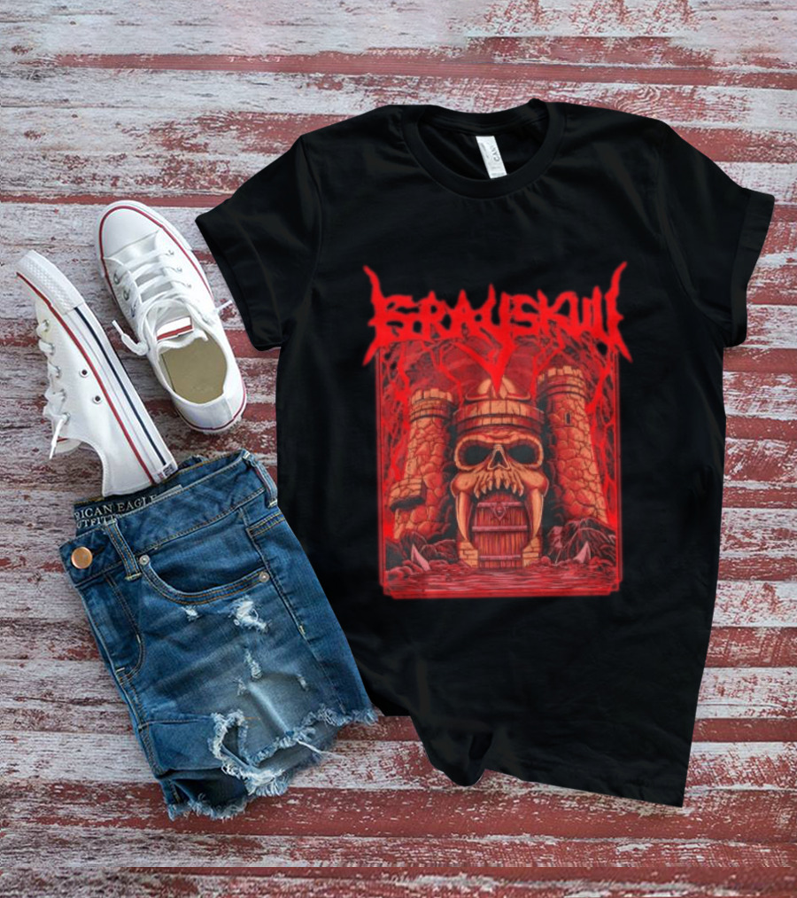 Grayskull Castle Masters Of The Universe He Man Skeletor Power Sword T-Shirt