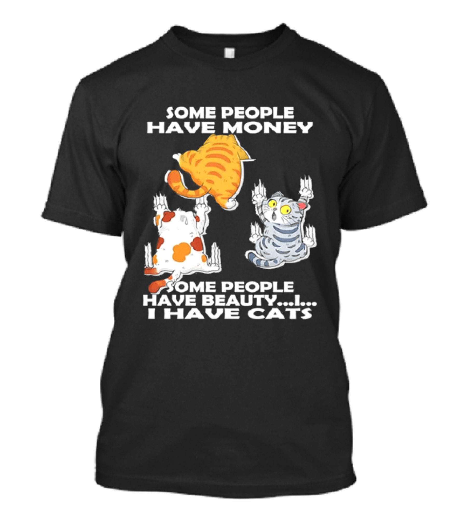 Some People Have Money Beauty I Have Cats Clawing Walls T-Shirt