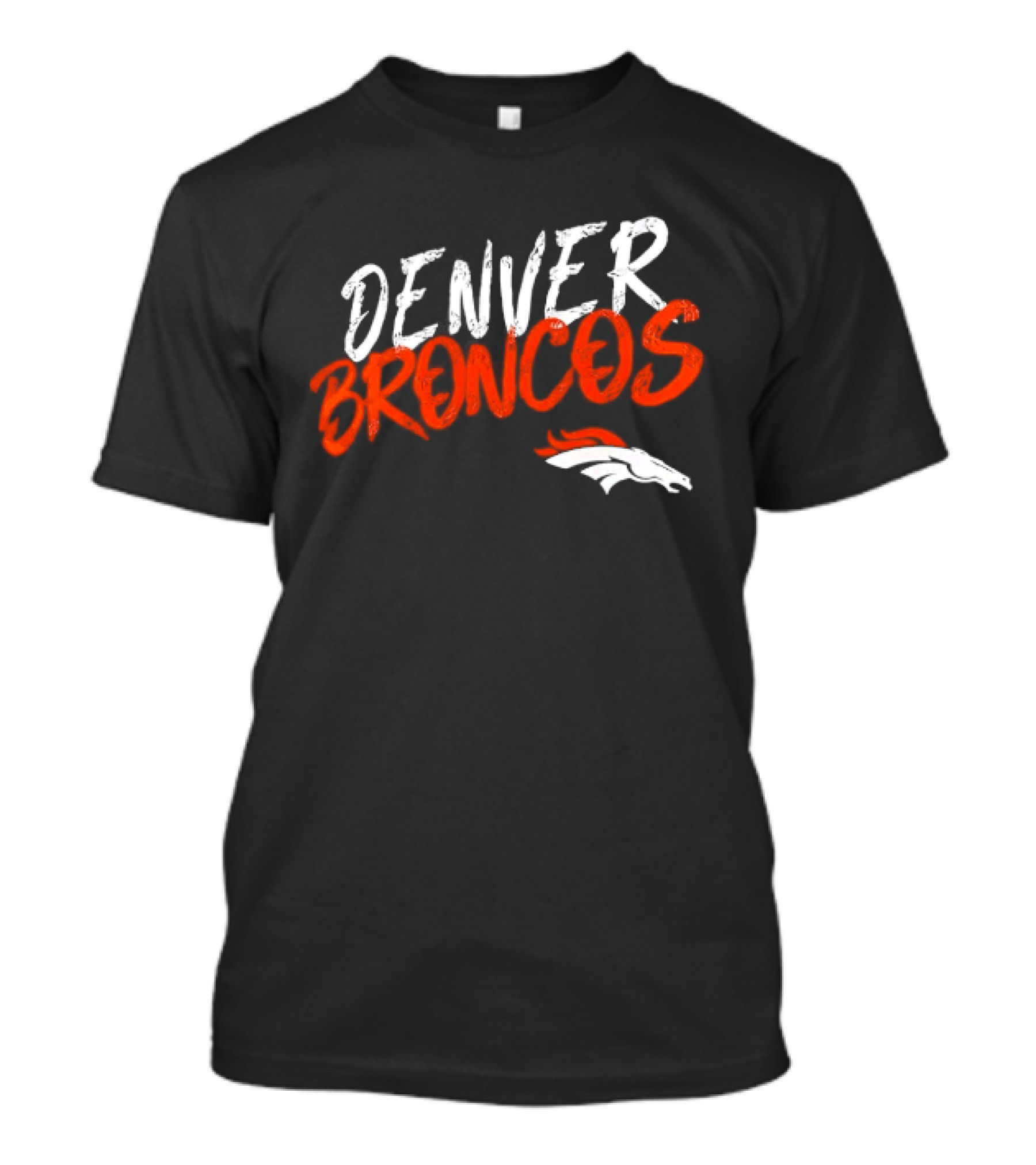 Denver Broncos Team Spirit Bold Brush Script With Iconic Horse T-Shirt