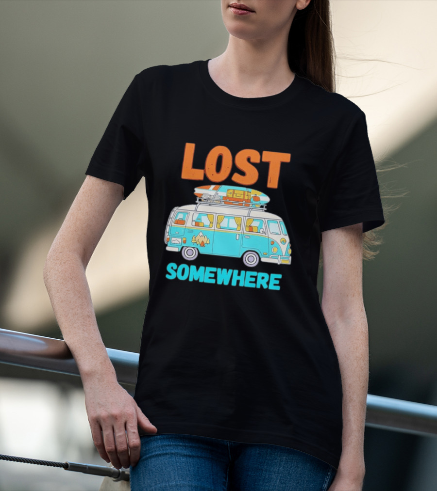 Lost Somewhere Camper Van Adventure T-Shirt