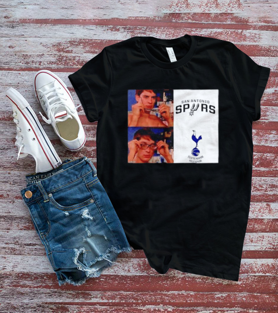 Peter Parker Reading Glasses Meme San Antonio Spurs Tottenham Hotspur T-Shirt