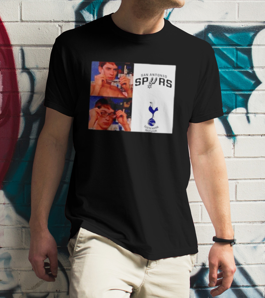 Peter Parker Reading Glasses Meme San Antonio Spurs Tottenham Hotspur T-Shirt