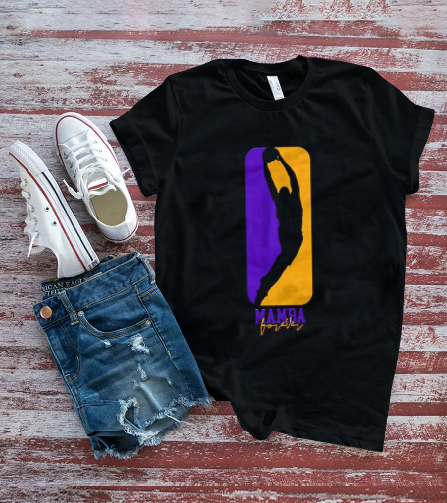 Mamba Forever Purple Gold Basketball Legend T-Shirt