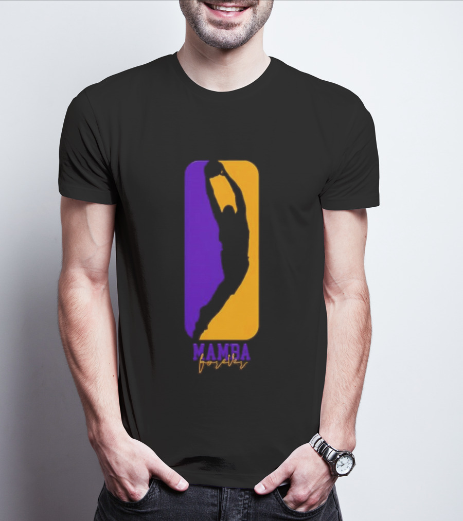 Mamba Forever Purple Gold Basketball Legend T-Shirt