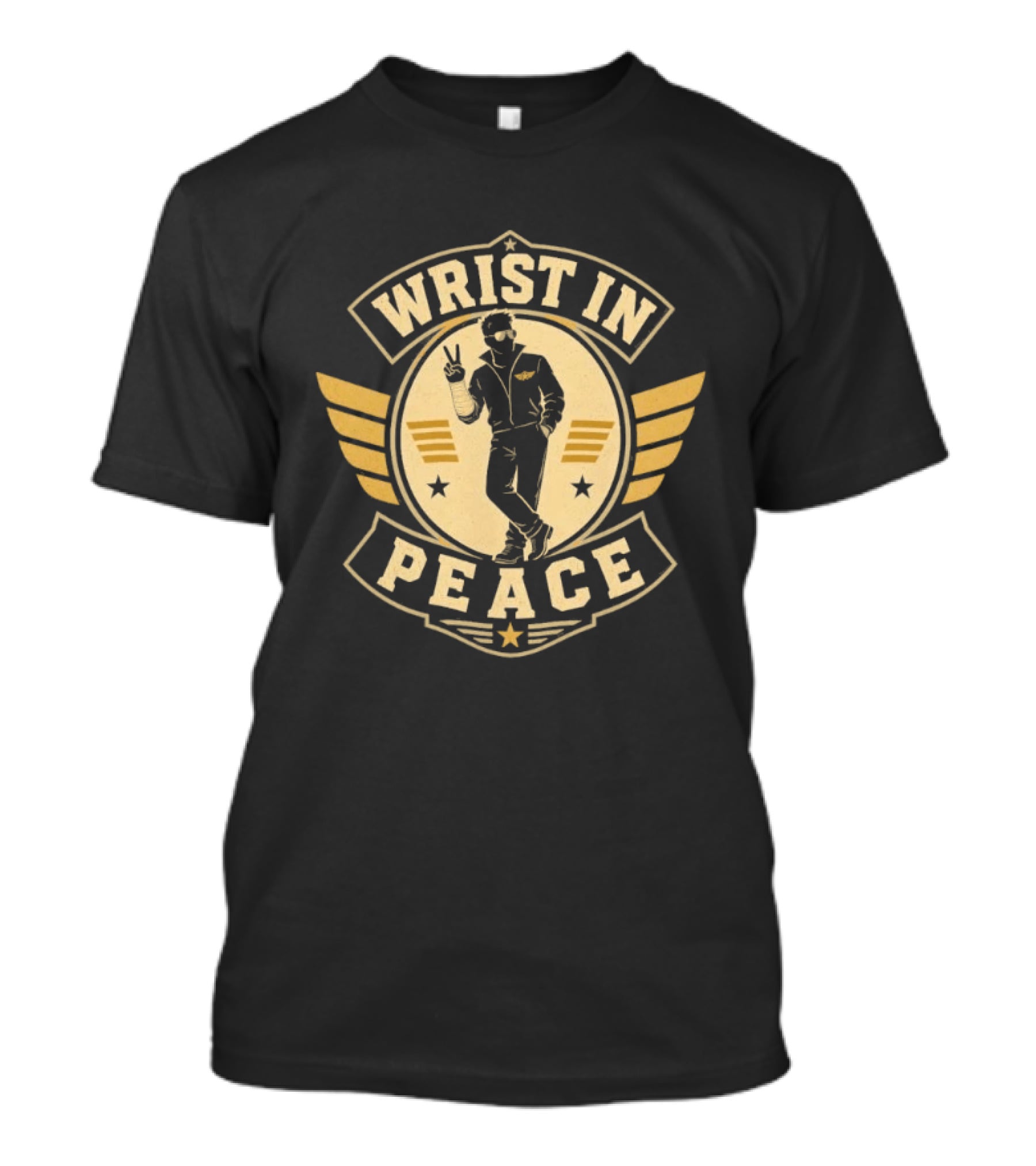 Wrist In Peace Wings Peace Gesture Star T-Shirt