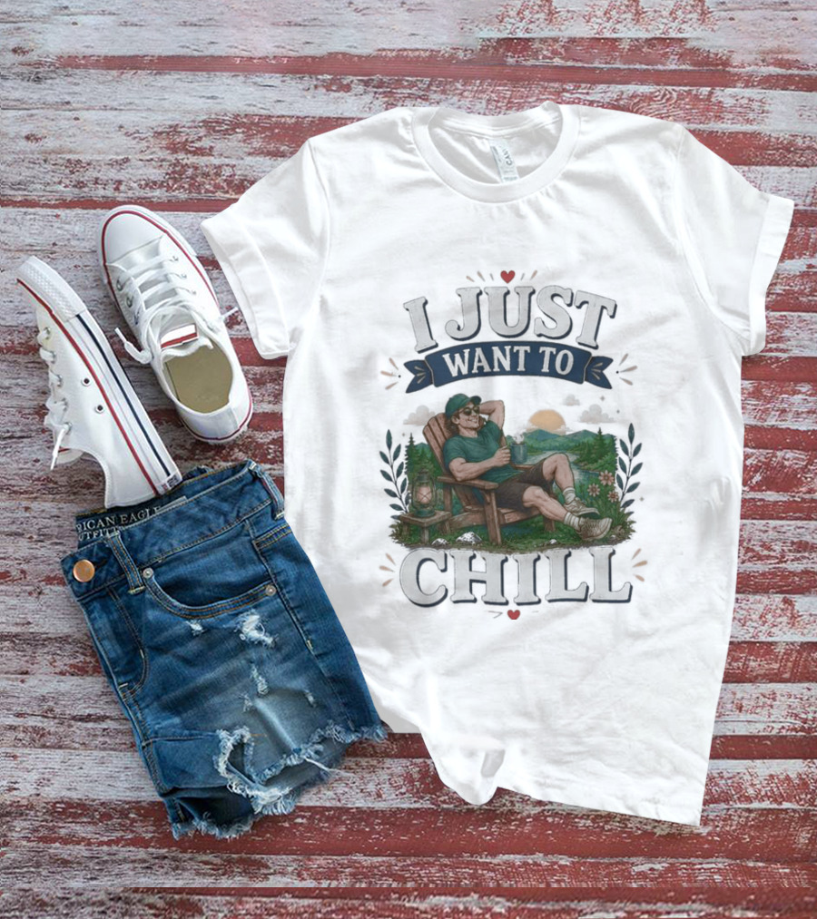 I Just Want To Chill Sunset Relaxation Scene T-Shirt